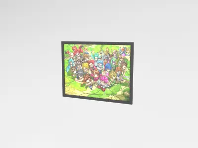 Little Fighter Online Painting v1 001 Free low-poly 3D model