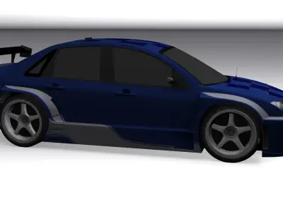 Low Poly Racing Car Low-poly 3D model