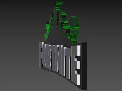 Fortnite logo Free low-poly 3D model