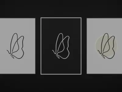 Wall Paintings Low-poly 3D model