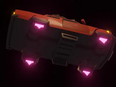 Flying Car 3D Model Low-poly 3D model