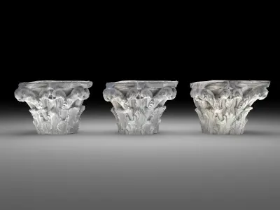 Roman corinthian capital Low-poly 3D model