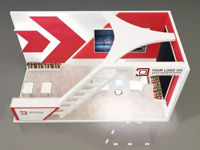 Booth Exhibition Stand a324a 3D model