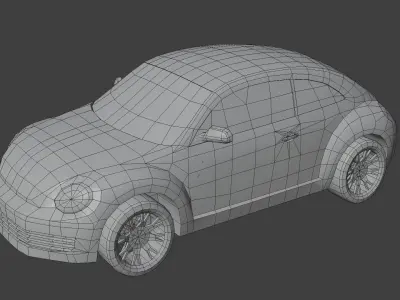 Generic Passenger Car With Interior 3D Models Pack Low-poly 3D model