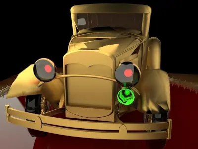 Antique car 3D model purchase