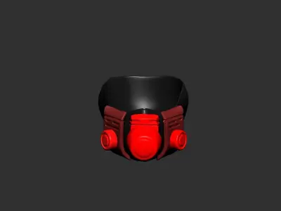 helmet high poly sculpt 3d printable  3D model 5