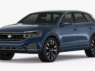 Volksvagen Touareg 2019 Low-poly 3D model