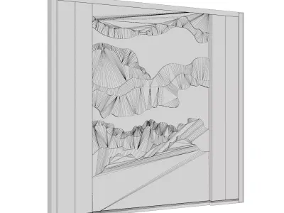 stone wall panel 3D model purchase