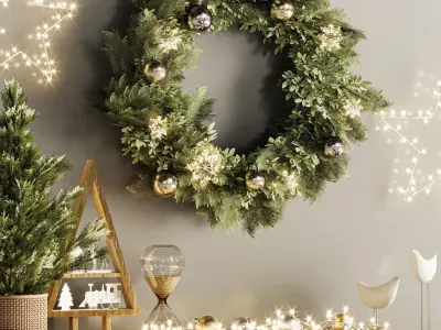 Christmas Decoration Set 3D model