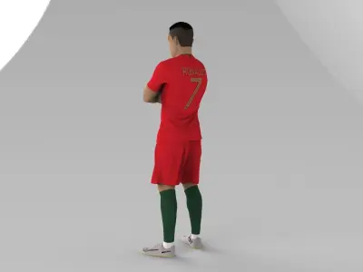 Cristiano Ronaldo Portugal ready for full color 3D printing 3D print model