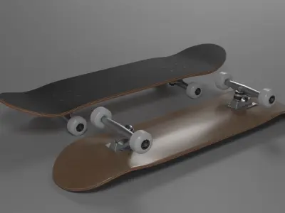 Realistic Skateboard High Poly 3D model with 4K textures  Free 3D model