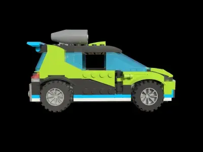 Lego Rocket Car 3D model