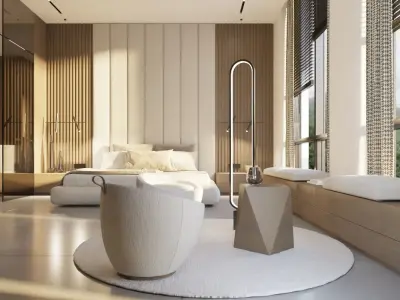 Modern Bedroom 3D model 8