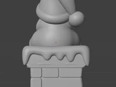 Santa Claus chimney decoration 3D print model