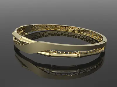 bamboo bangle 3D print model