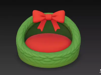 Christmas Wreath Chai Low-poly 3D model