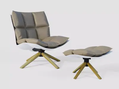 Husk Armchair and DIY 3D model