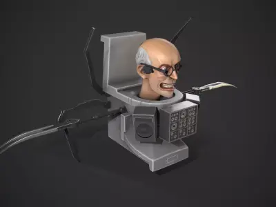 Chief Scientist Mech Skibidi Toilet Series 3D Model  Animation Low-poly 3D model