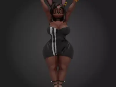 Tiffany Bunny Low-poly 3D model