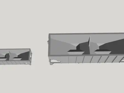 8 Panel 2 Bay Hopper in HO and N Scales 3D print model