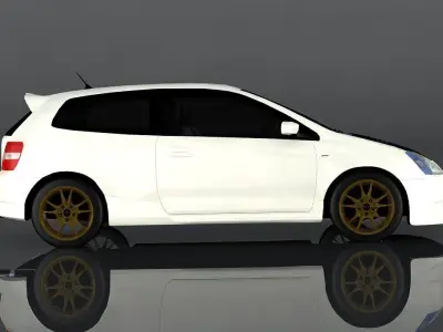 Honda Civic Low-poly 3D model