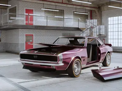 Chevrolet Camaro SS 1967 - Car Classic Low-poly 3D model