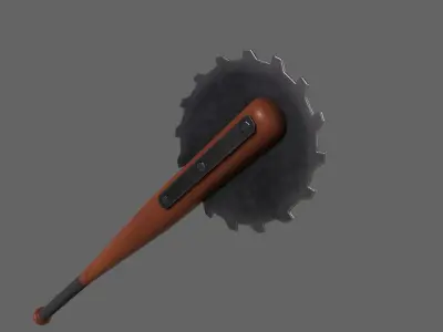 PBR Baseball Bat Weapon V2 Low-poly 3D model