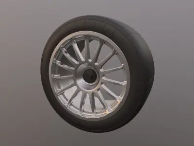 GT1 rim and tire 3D print model