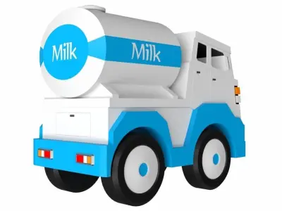 Toy Milk Tanker 3D model