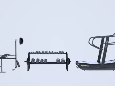 Gym Props  3D Asset Pack Low-poly 3D model