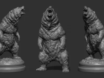Bear in the rack 3D print model