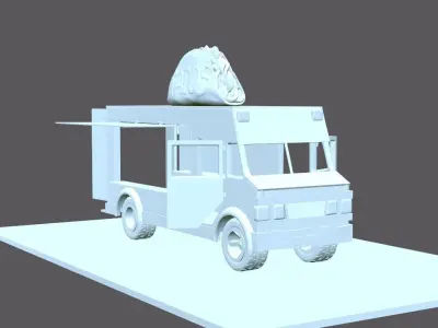 Food truck deadpool marvel legends 3D print model