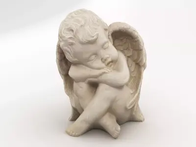 Angel Statuette Figurine 3D model