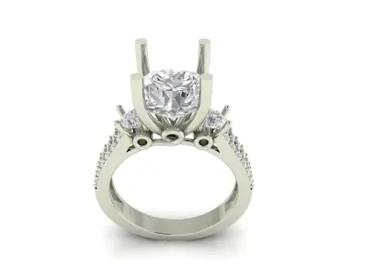 Engagement ring nice design 001 3D print model