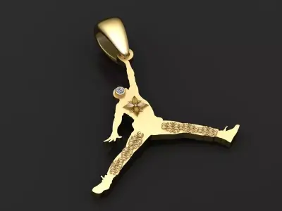 athlete pendant design 3D print model