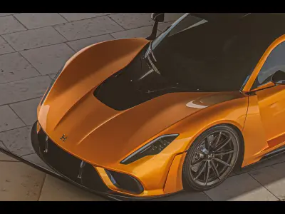 Car Lighting Scene Low-poly 3D model