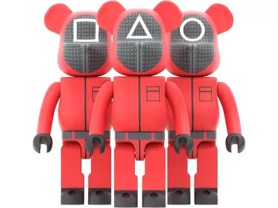 Medico bearbrick squid game quard 3D model