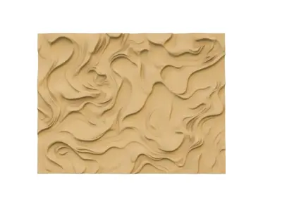 modern panel wall decor set wall relief mural CNC 107 3D model