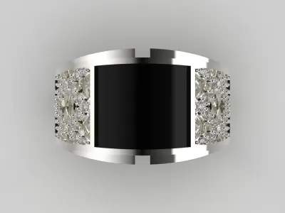 man diamond ring mr0125 3D print model