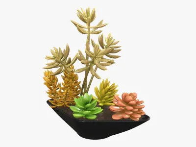 Potted plant decorative 06 3D model