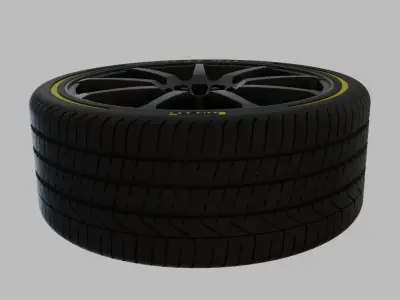 Miniature Enkei EDR9 Rim and Tire - 3D Print - No Textures 3D print model