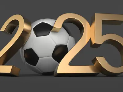 New Year 2025 Free 3D model