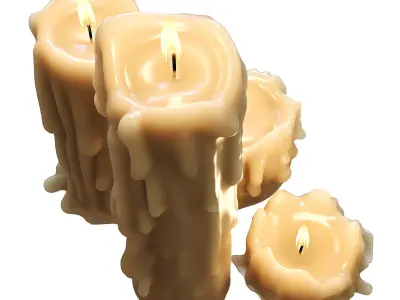 Candles set 3D model