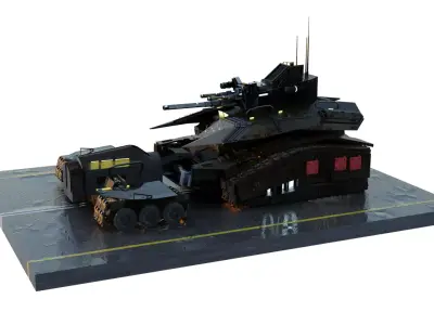 The battle beast Low-poly 3D model