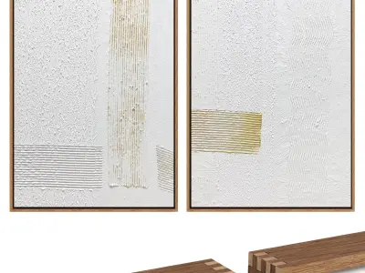 Plaster Two Frame D-11 Low-poly 3D model