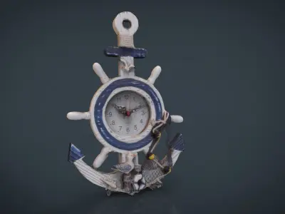 ANCHOR CLOCK DECORATIVE 3D model