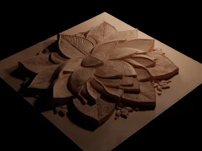 Lotus CNC 3d Print High Relief Sand Casting 3D print model