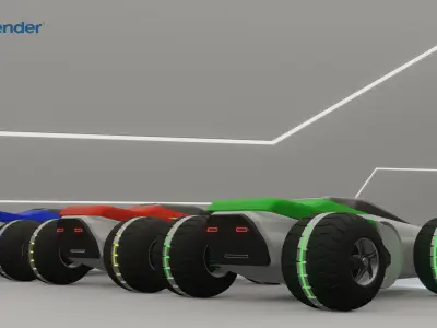 Racing Game Car 3D model