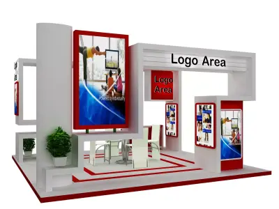  Booth Exhibition Stand a485c 3D model