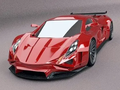 Eferos supercar concept 3D model